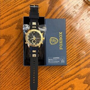 Foxbox Gold and Black Watch